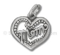 Mom in a Heart Charm
