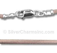 2mm Tan Leather with Sterling Clasp