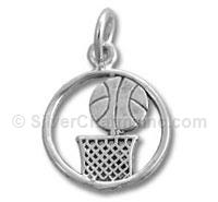 Basketball with Hoop Sports Charm