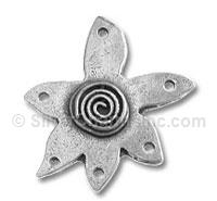 Silver Star with Spiral Charm