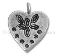 Silver Handcrafted Heart Charm