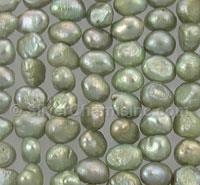 Green Potato Shape Freshwater Pearl