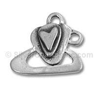 Sterling Silver Planet Heart Charm
