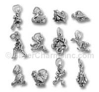 Sterling Silver 12 Days of Christmas Charm