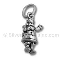 Sterling Silver 3D Santa Clause Charm