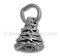Sterling Silver 3D Christmas Tree Charm