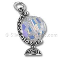 Sterling Silver Crystal Globe