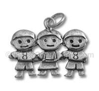 2 Boys and 1 Girl Silver Charm