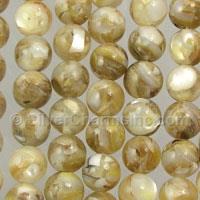 8mm Yellow Mother of Pearl