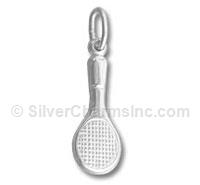 Silver Tennis Raquet Charm