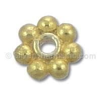 Gold Daisy Spacer Beads