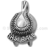 Silver Baseball Pendant