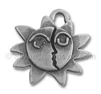 Silver Whimiscal Sun and Moon Charm