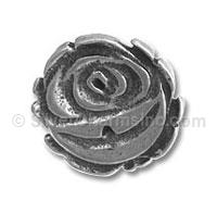 Sterling Silver Rose Button