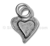 Sterling Silver Two Hearts Charm
