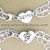 Silver Message Bead Bracelet