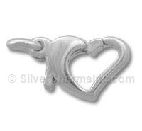 Heart Clasp with Soldered Ring