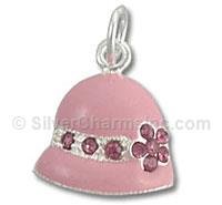 Enamel and Stone Lady's Hat Charm