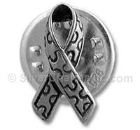 Sterling Silver Puzzle Ribbon Autism