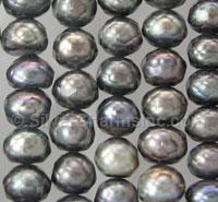 Faceted Rainbow Grey Potato Pearl