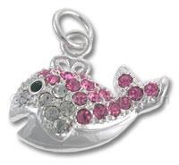 Whale with Clear and Pink CZ