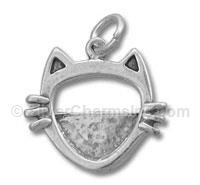 Cat Face Picture Holder Charm