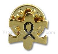 Gold plated "Autism" Ribbon Pin