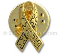 Gold Plated Awareness Autism Puzzle