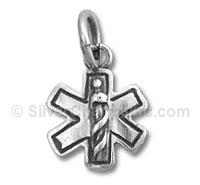 Sterling Silver Diabetes Medical ID Charm