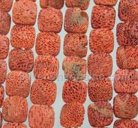 6mm Red Sponge Coral Beads
