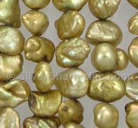 Gold Heishi Style Freshwater Pearls