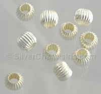 Sterling Fluted Bead Spacer