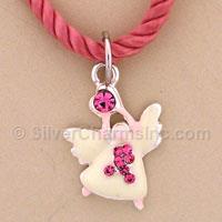 Pink Silk Rope Necklace
