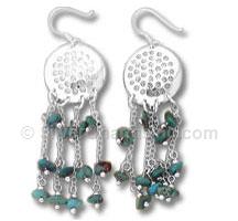 Turquoise Round Dangle Earrings