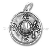 Sterling Silver Mexican Hat Sombrero Charm