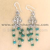 Turquoise Stone Dangle Earrings