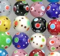 Multi Color Round Glass Beads
