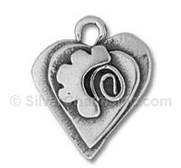Sterling Silver Cloudy Heart Charm