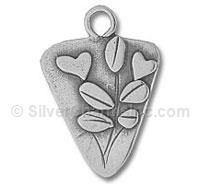 Sterling Silver Tulip Flower Heart Charm