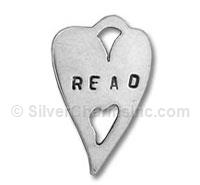 Silver Love"Heart" to Read Charm