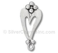 Sterling Silver Heart Dangle or Link