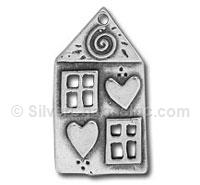 Silver House full of Love Charm