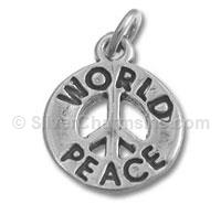 Sterling Silver World Peace Charm