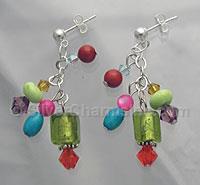 Colorful, Beaded Earrings