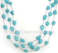 16" Multi-Strand Sleeping Beauty Turquoise Necklace
