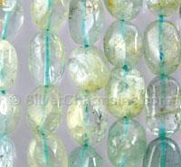 Oval Aquamarine Beads
