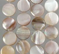 Pinkish Brown Round Mother of Pearl