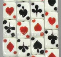 Playing Cards Glass Beads
