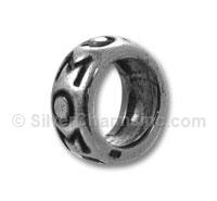 "MOM" Silver Spacer Bead