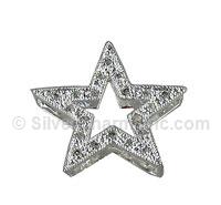 2 Sided Silver Star Pendant